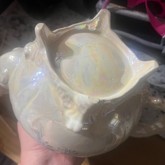 Vintage Victorian Opalescent English Diasy Tea pot Decor flower vase - Picture 9 of 11